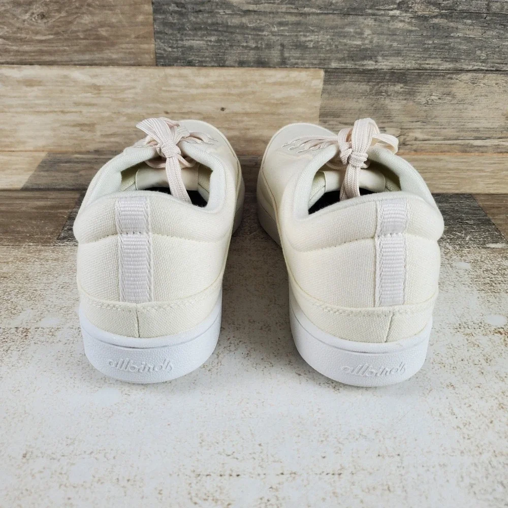 Allbirds Canvas Pacer Womens Shoes Sz 8 W Running Natural White Lace Up Sneaker